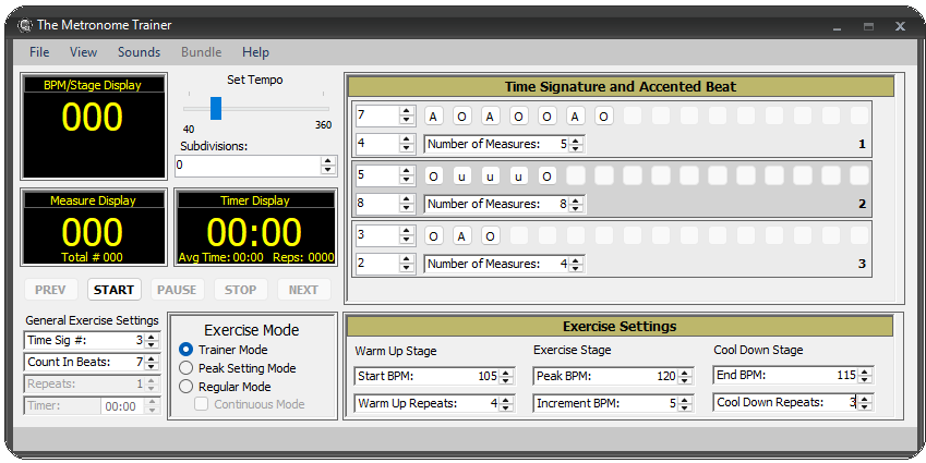 the Metronome Trainer feature showcase 25